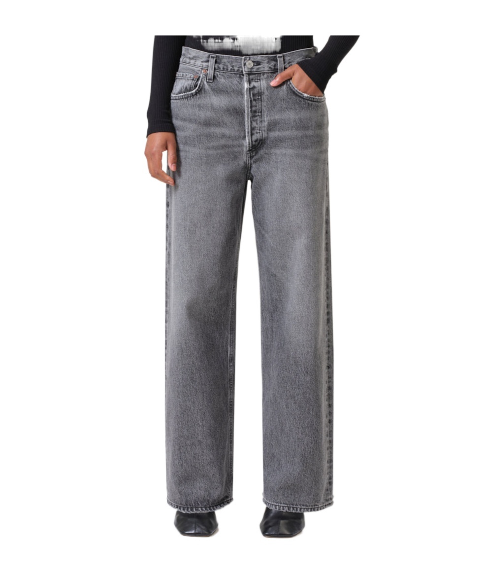 Agolde Low-rise Jeans In Gray
