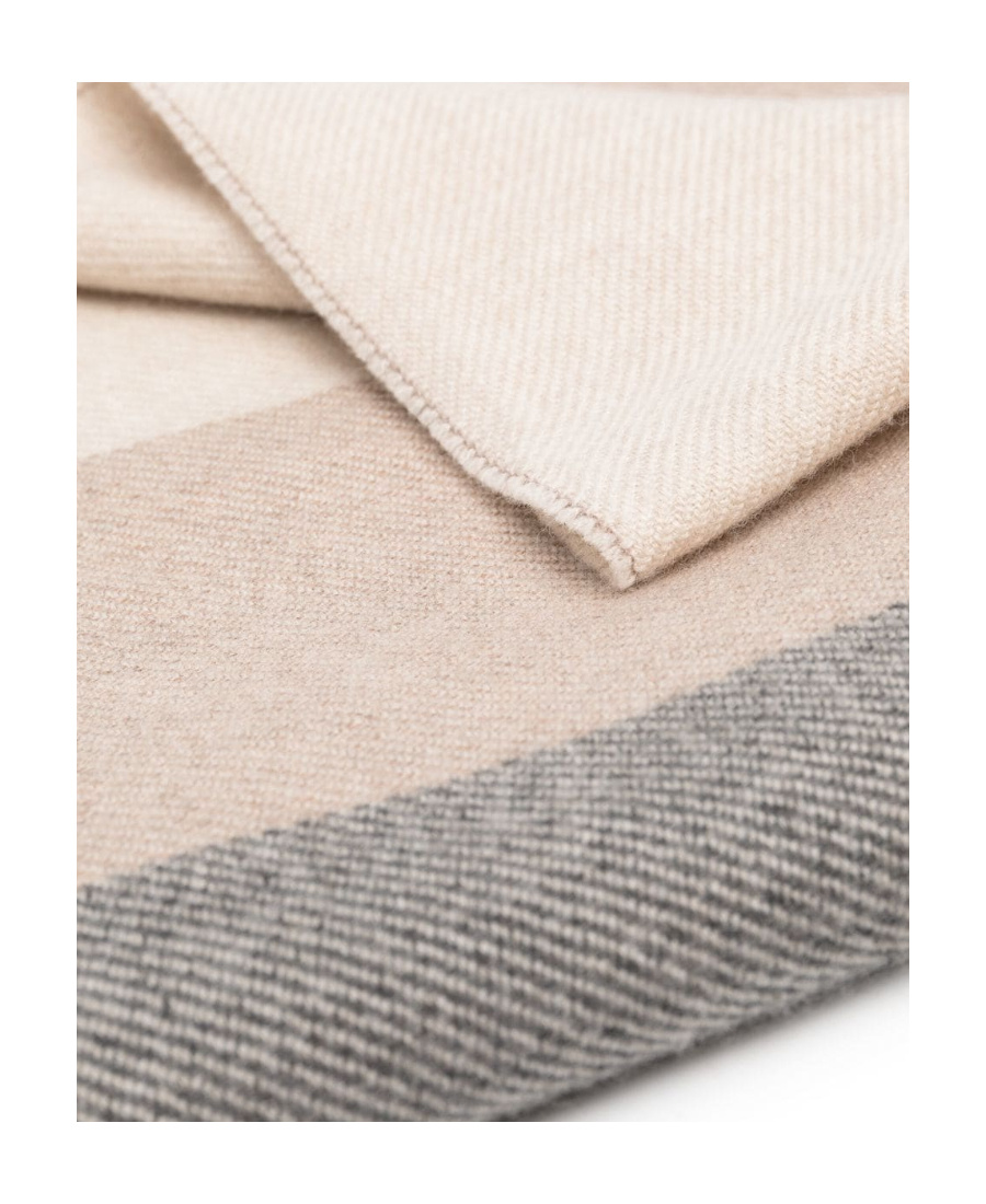Brunello Cucinelli Men's Wool And Cashmere Scarf In Neutral