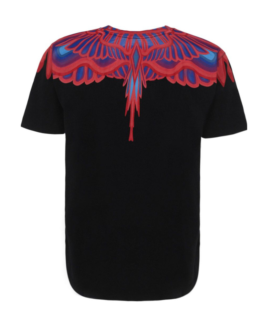 Marcelo Burlon County Of Milan Black Logo Short-sleeved T-shirt In Black