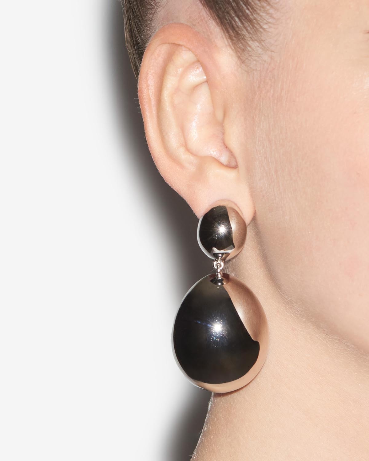 Isabel Marant Oversize Pendant Earrings In Gray