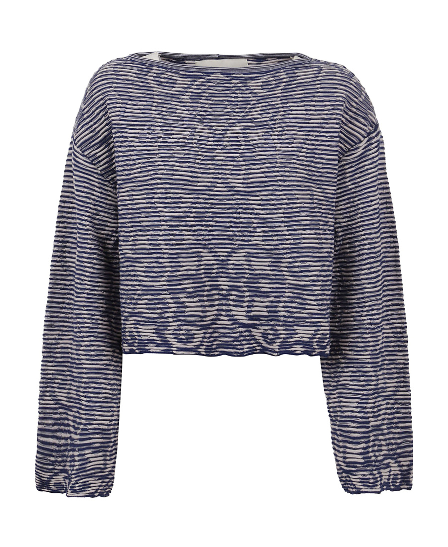 Shop Emporio Armani Patterned Intarsia Knit Jumper In Gray