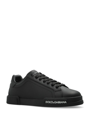 Dolce & Gabbana Lace-up Low-top Casual Shoes In Black