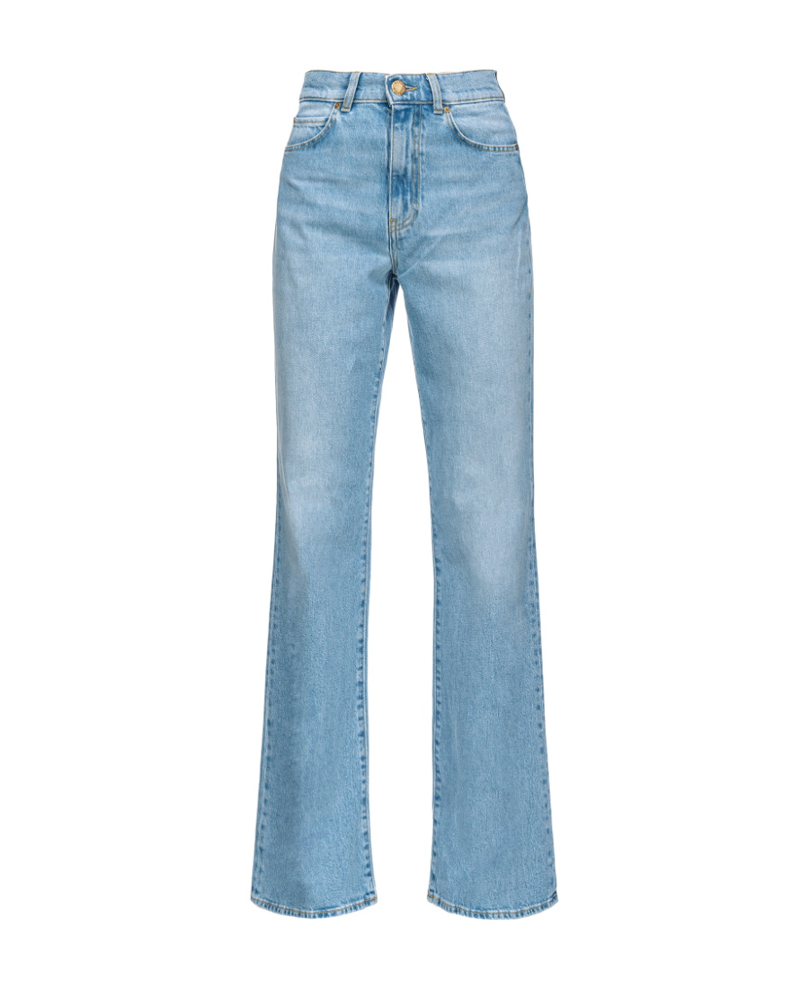 Pinko High-rise Straight-leg Jeans In Blue