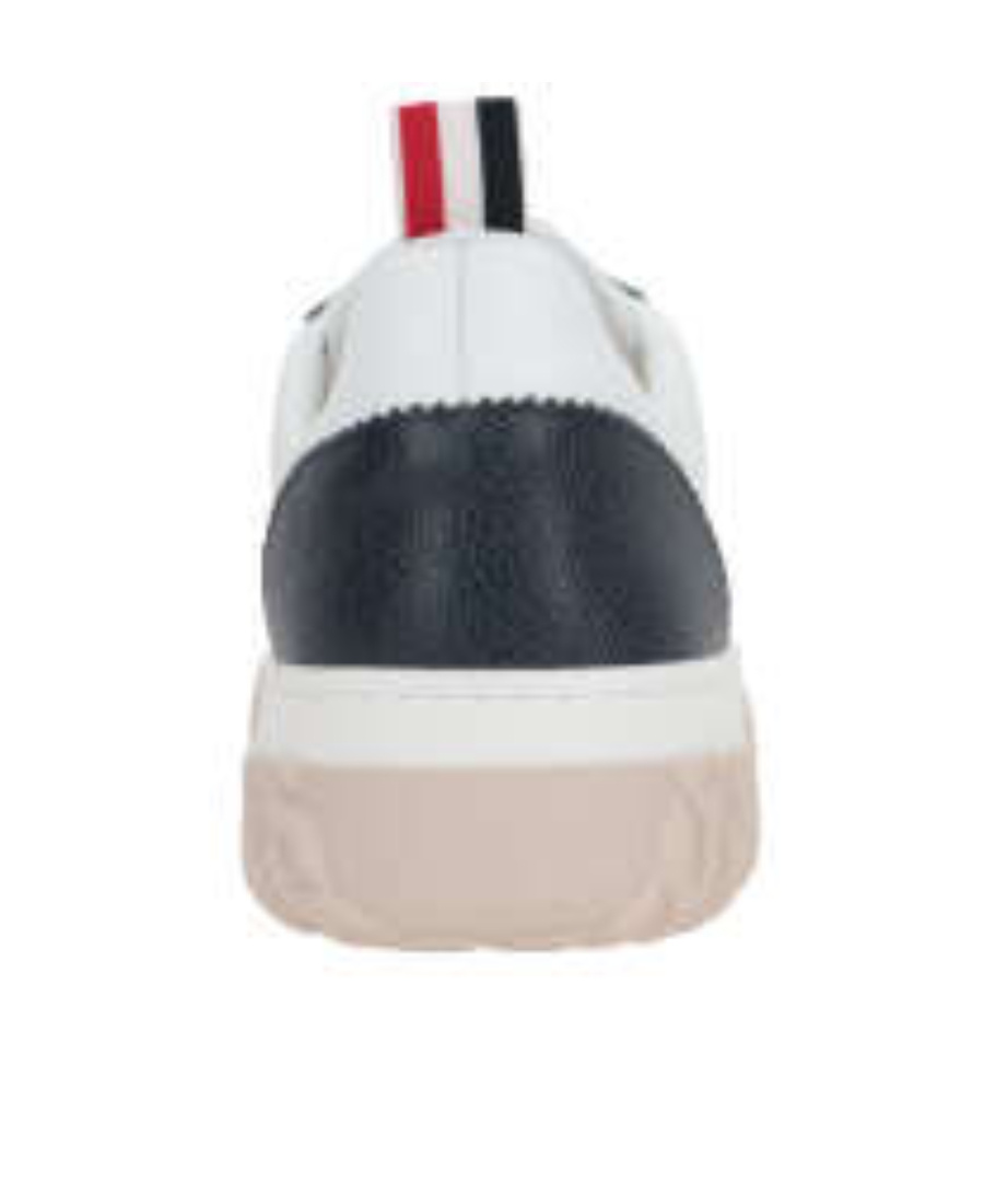 Thom Browne Low Lace-up Sneakers In White