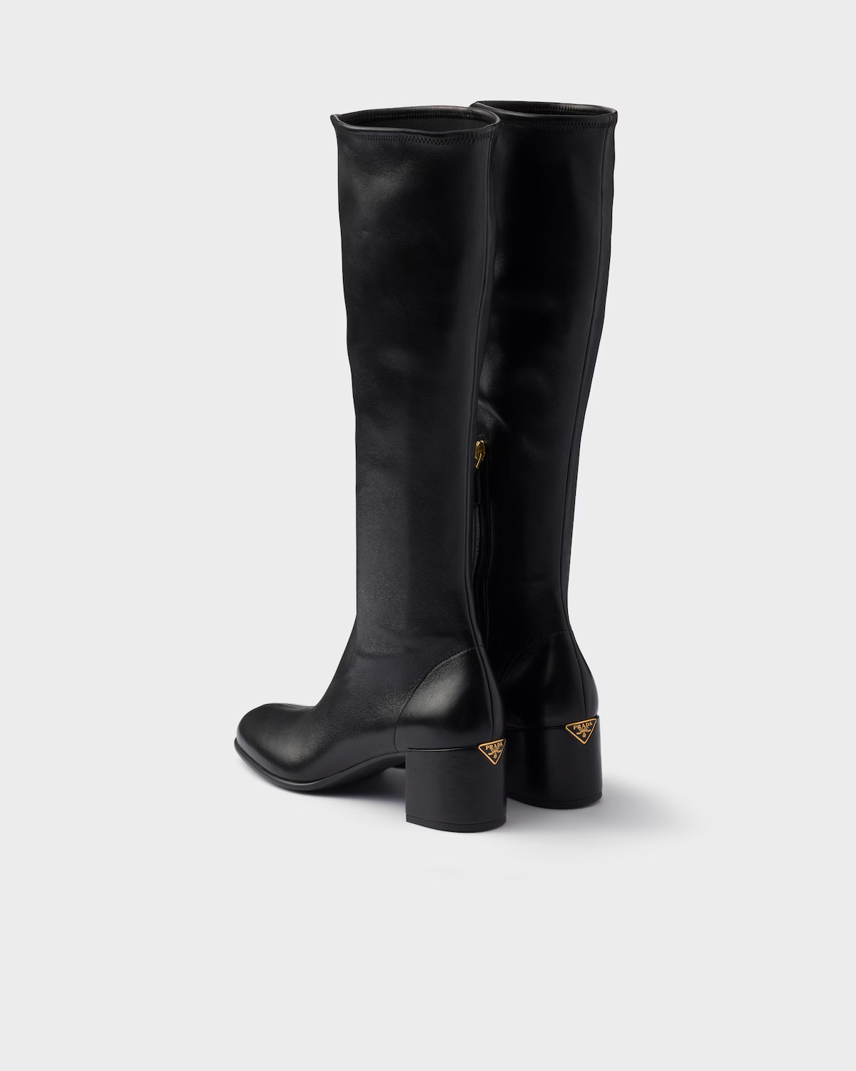 Prada Stretch Nappa Leather Boots In Black