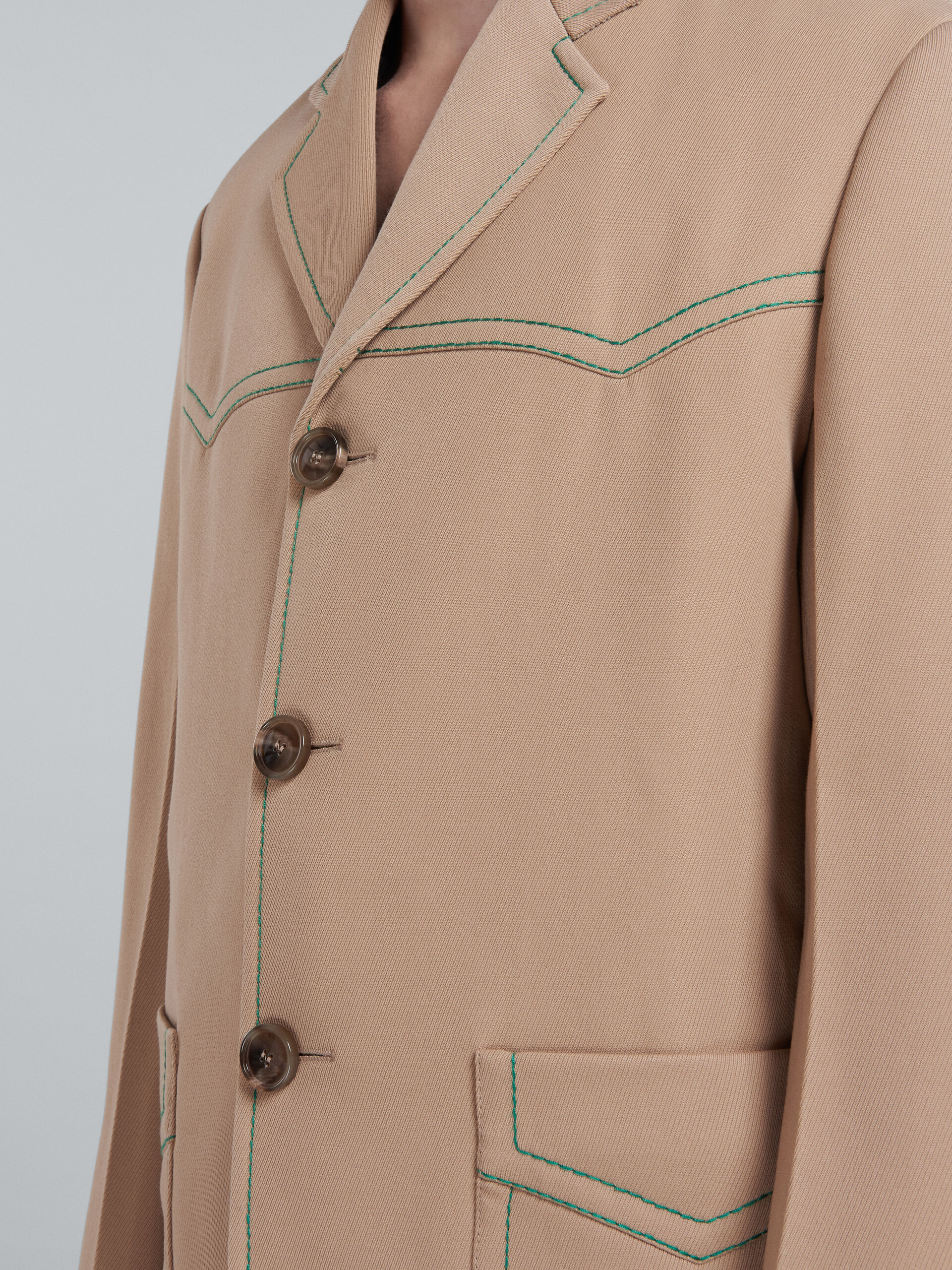 Shop Marni Blazer In Beige Cavalry Wool In Nude
