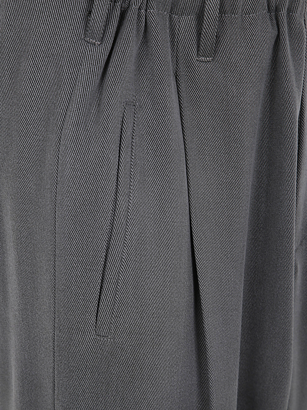 Magliano Pleated Elastic Waist Trousers With Back Pocket In Black