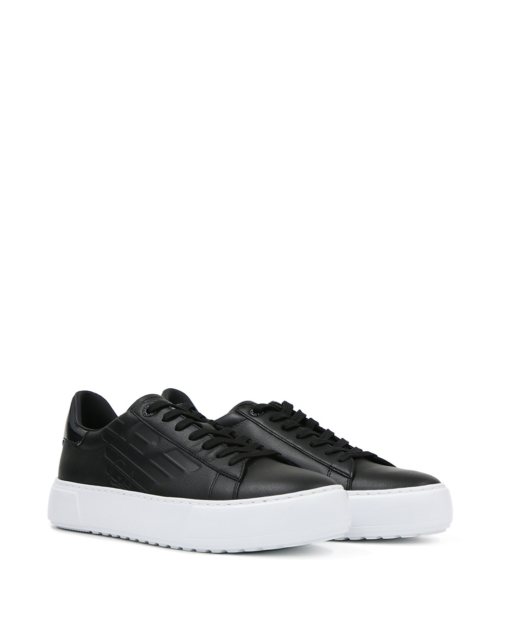 Ea7 Logo Strapped Casual Sneakers In White