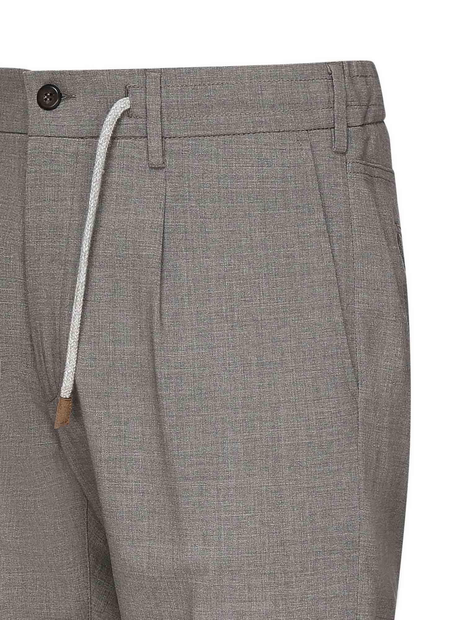 Eleventy Drawstring Waist Casual Pants In Gray