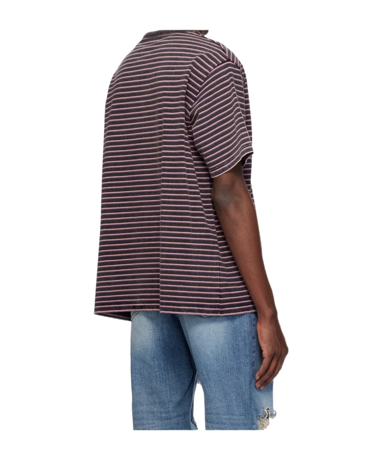We11 Done Striped T-shirt In Purple