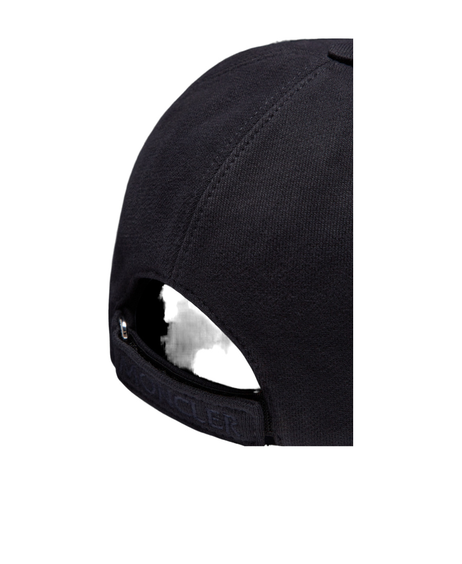 Shop Moncler Fleece Baseball Cap In Black