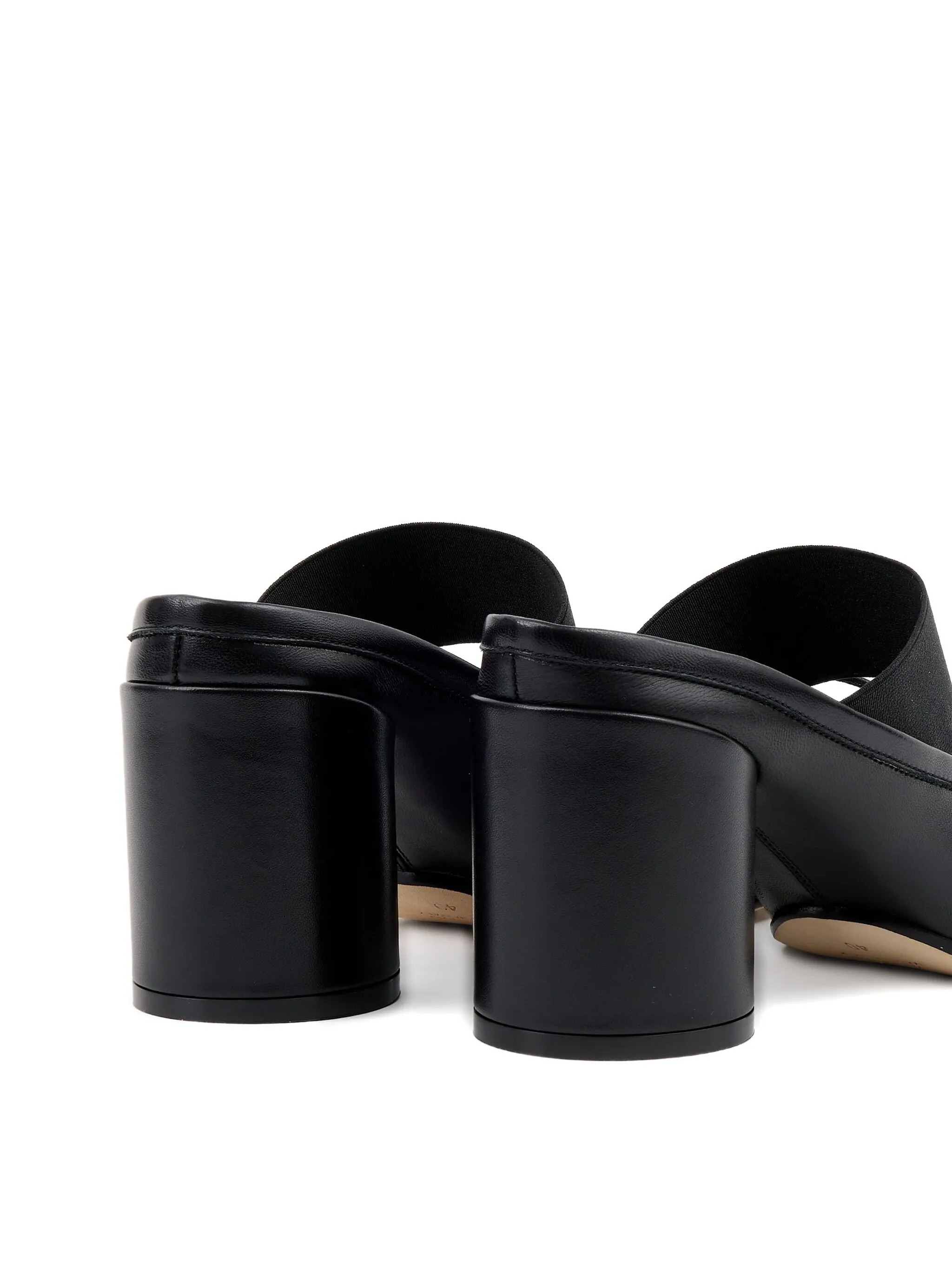 Mm6 Maison Margiela Mm6 By Maison Margiela Anatomical Black Goat Leather Sandals With Bow Detail In Black
