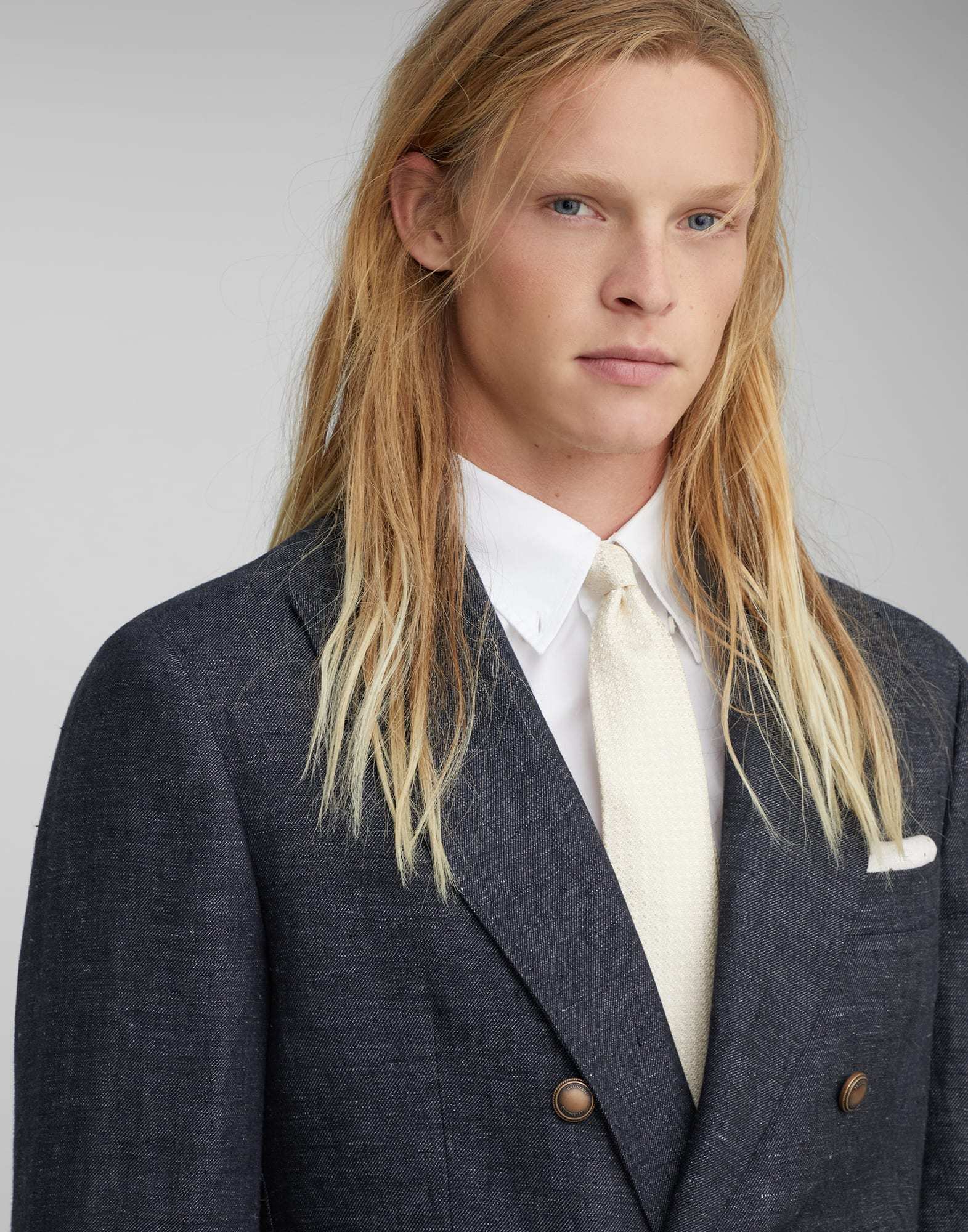 Brunello Cucinelli Jacquard Silk Tie In Nude