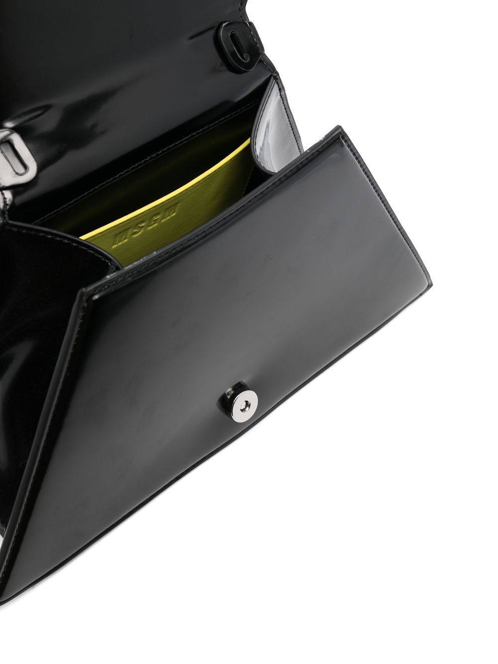 Msgm Logo Shoulder Bag In Black