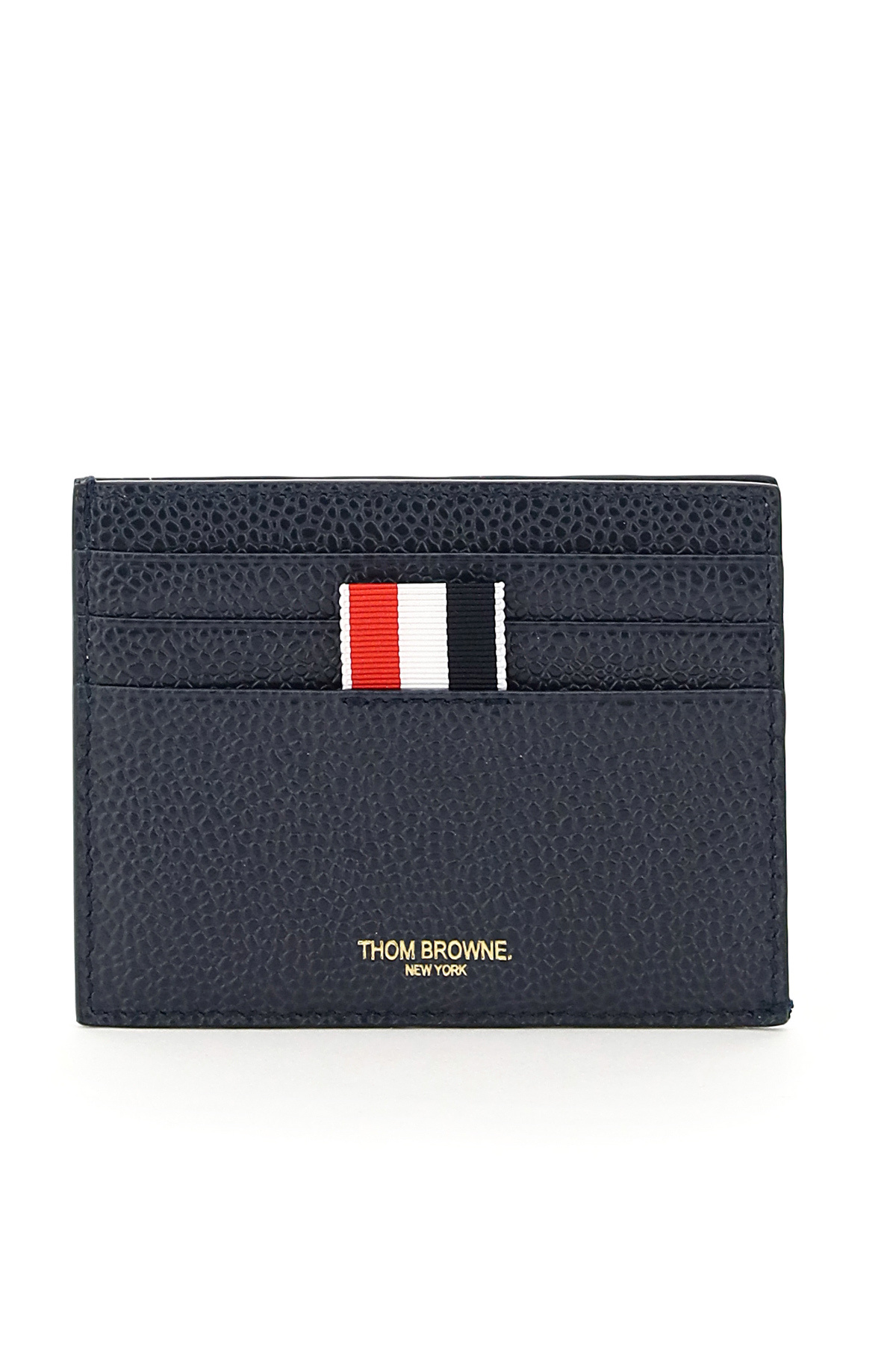 Thom Browne Four-bar Stripe Cardholder In Blue