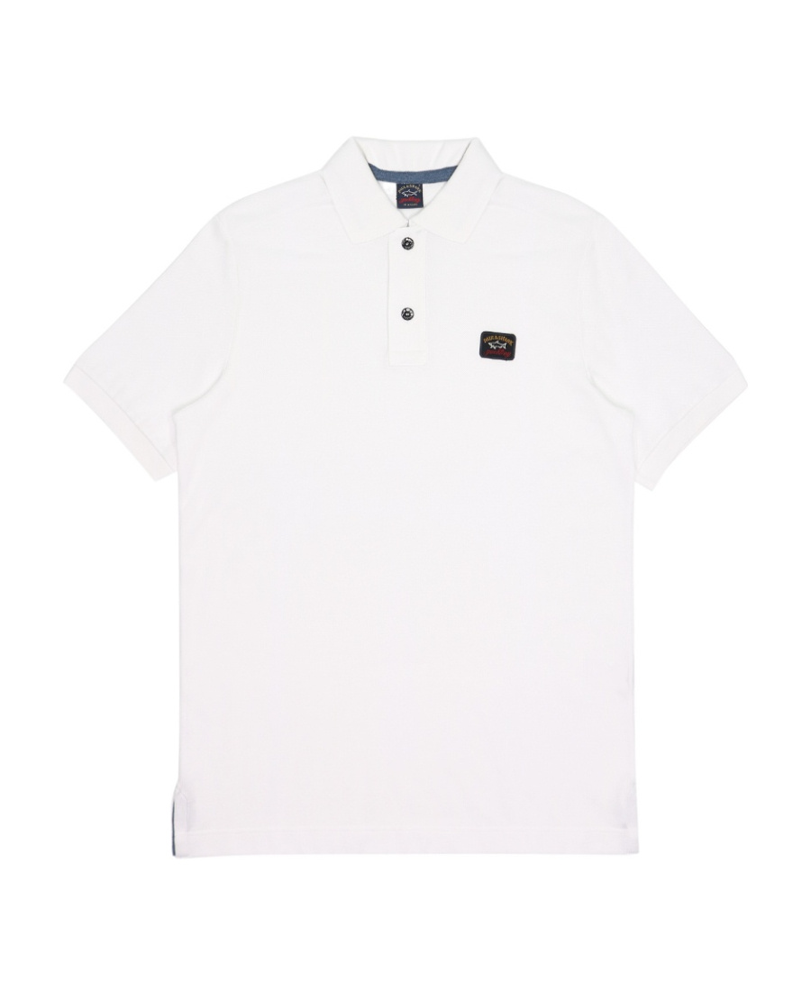 Paul & Shark Logo Short-sleeved Polo Shirt In White