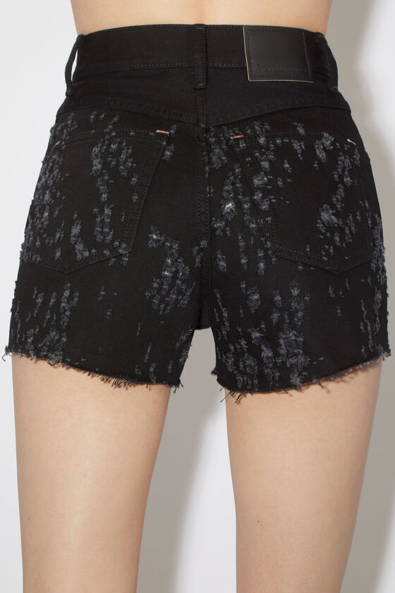 Acne Studios Making Used Denim Shorts In Black