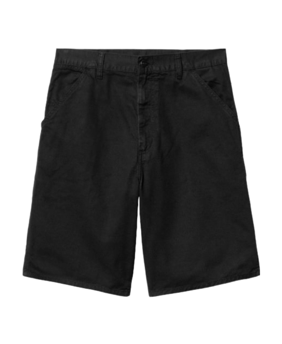 Carhartt Black Single Knee Denim Shorts In Black