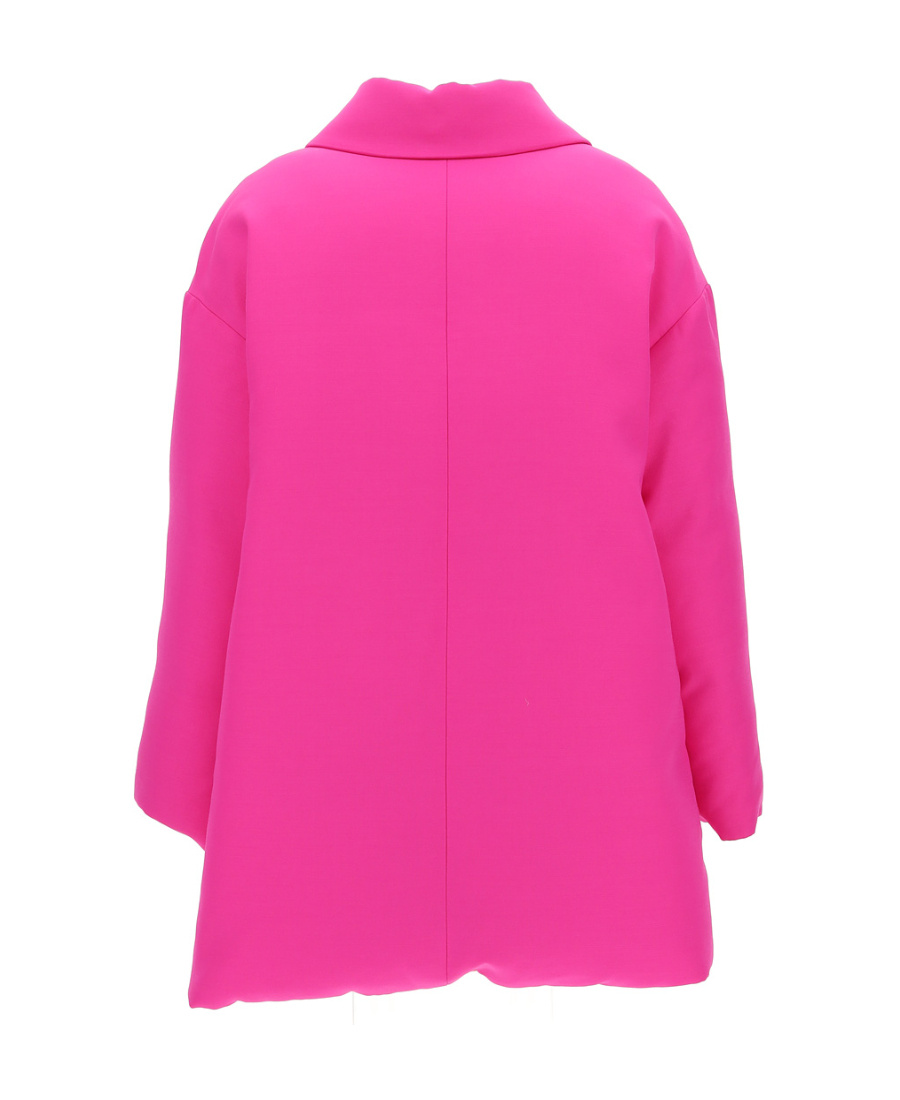 Valentino Oversized Padded Wool And Silk-blend Crepe Jacket In Pink