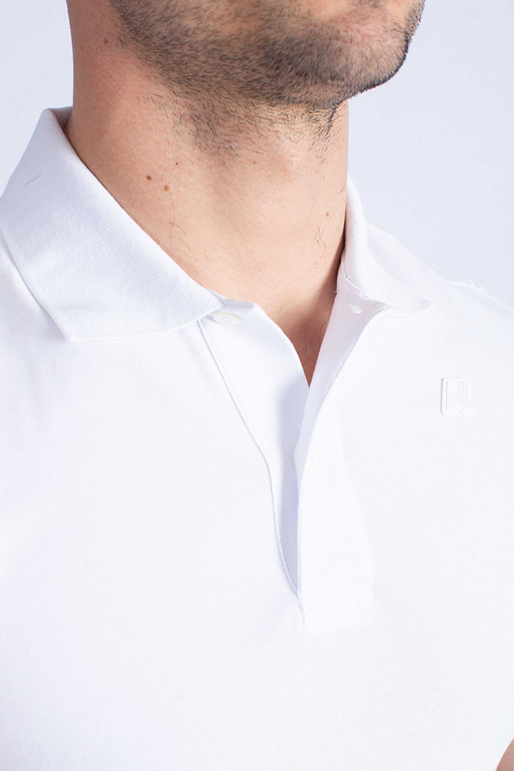 K-way Short-sleeved Polo Shirt In White