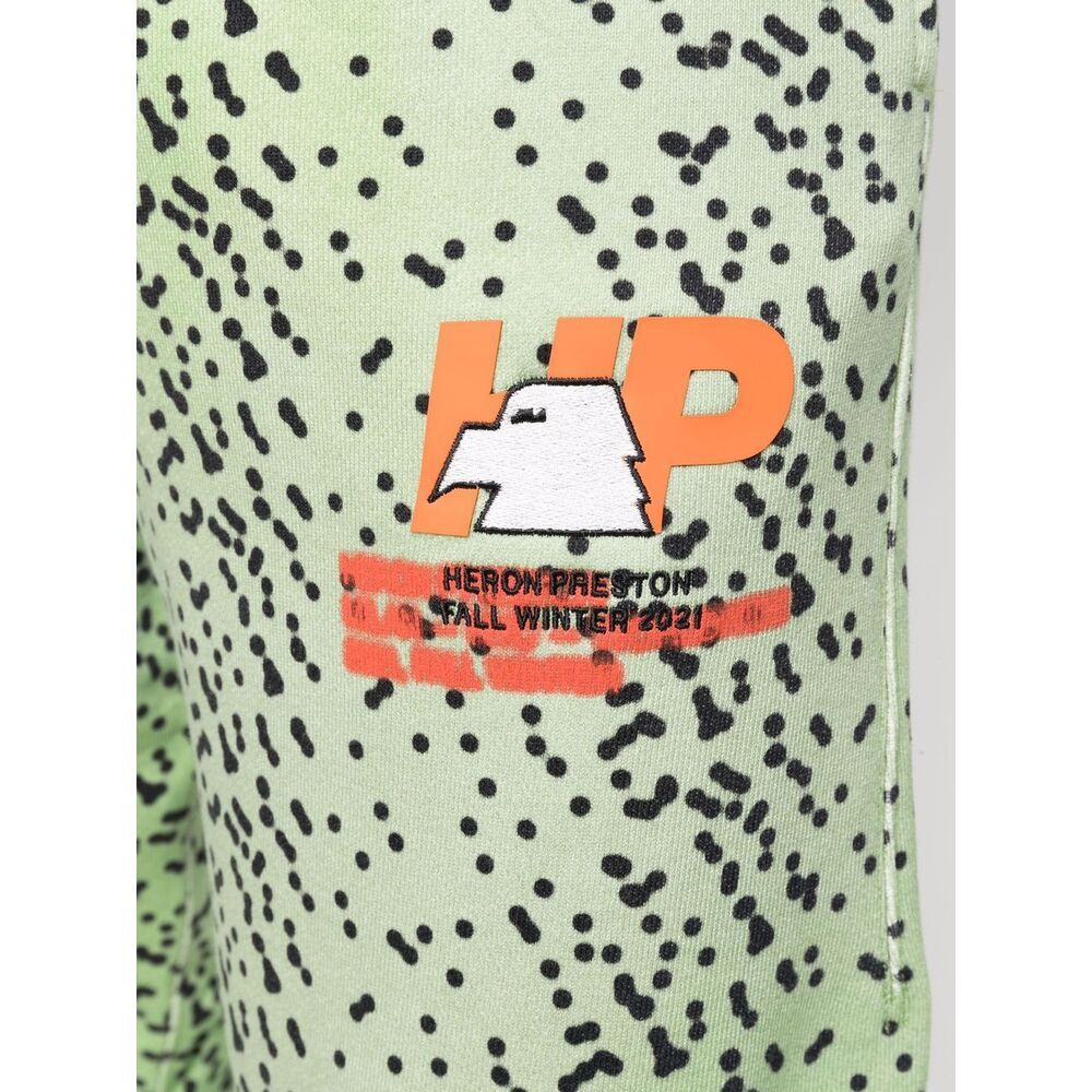 Heron Preston Printed Sweatpants In Green