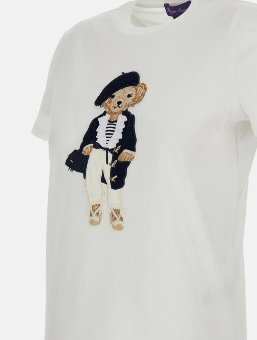 Ralph Lauren Polo Bear Printed Crewneck T-shirt In White