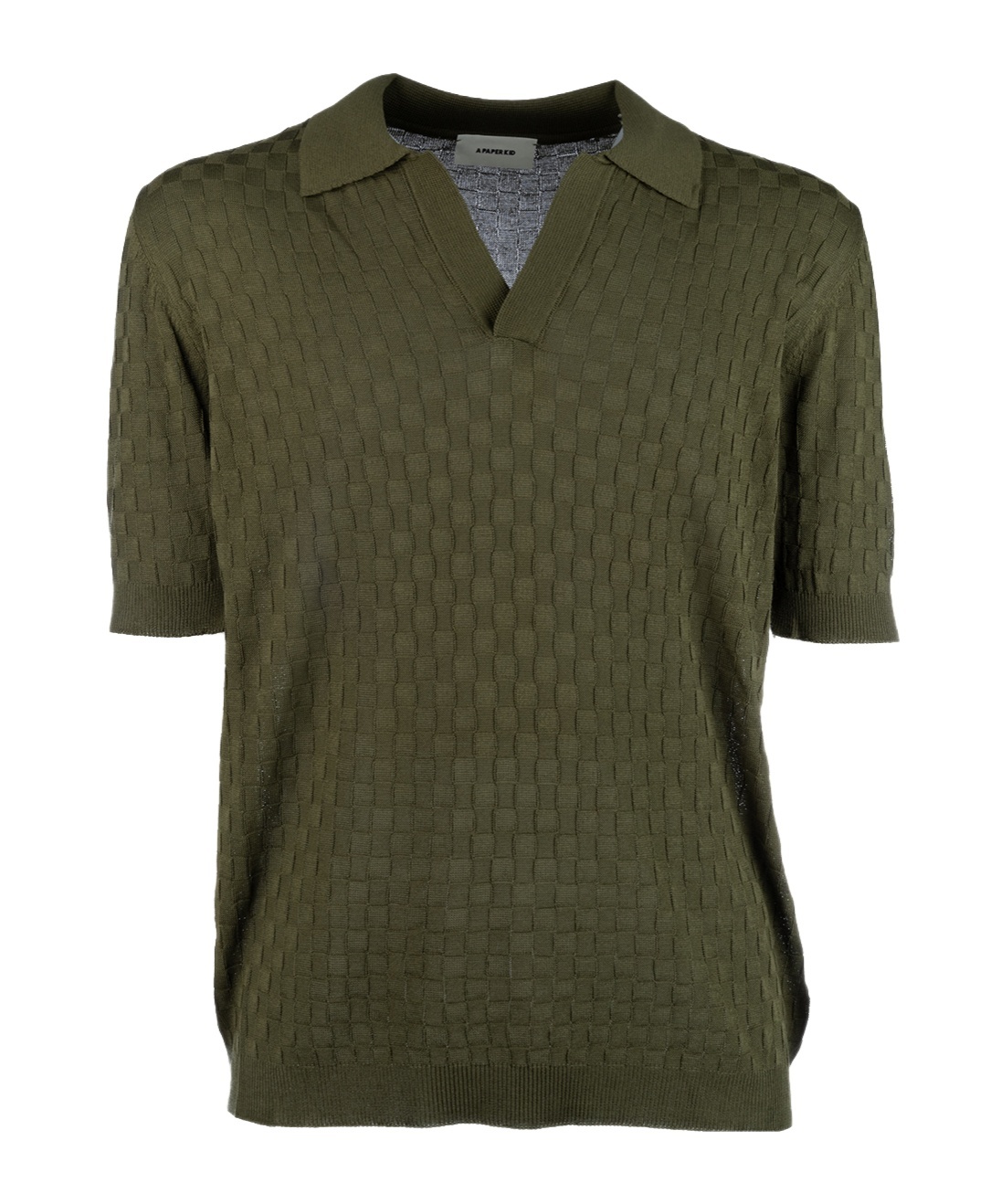 A Paper Kid Checkerboard-knit T-shirt In Green