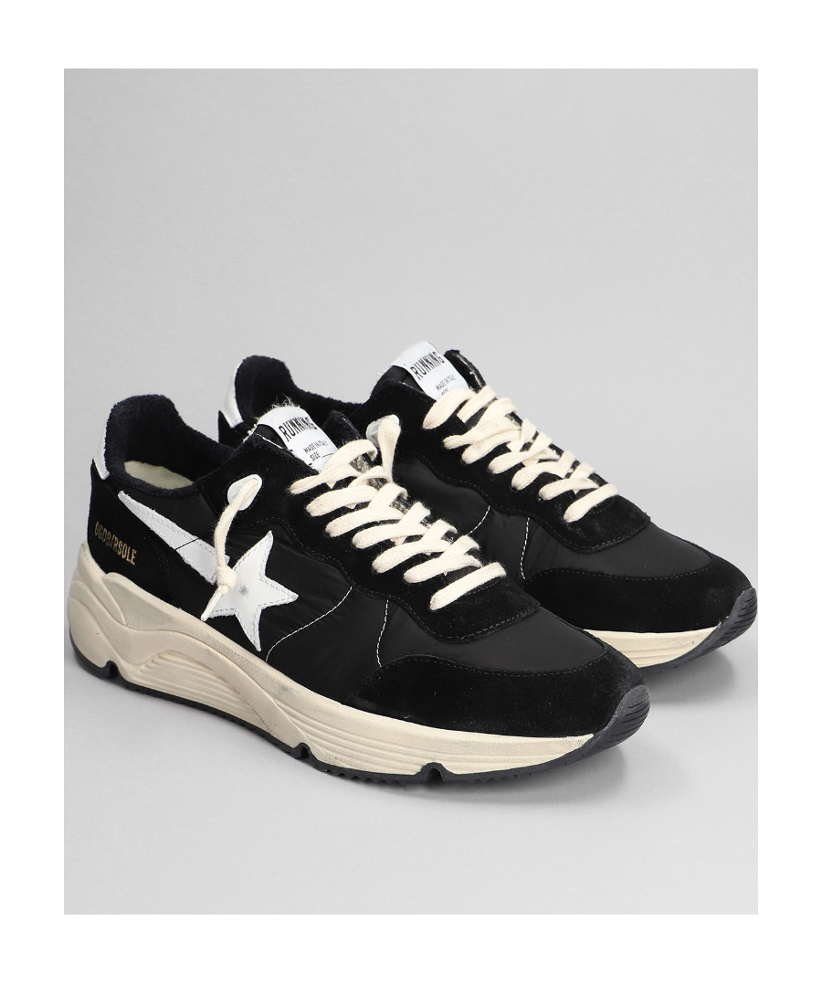 Golden Goose Men Running Sole Sneakers In Black