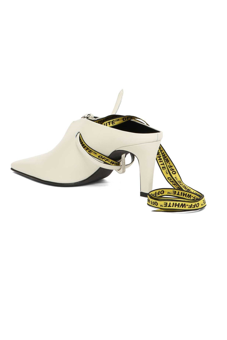 Off-white For Walking Cowhide Muller Shoes In White