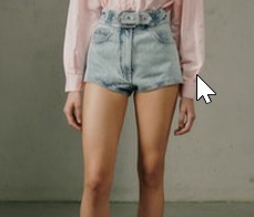 ALESSANDRA RICH BELTED DENIM SHORTS 