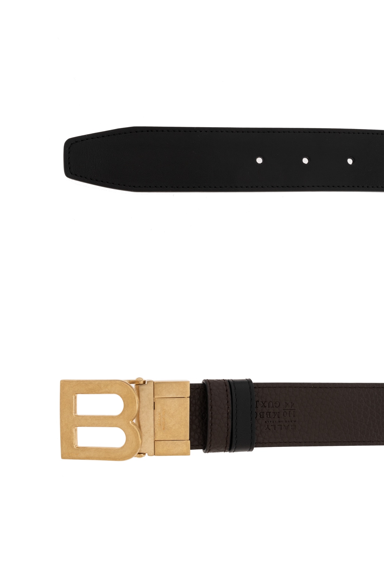 Shop Bally B Buckle Reversible Belt In Black