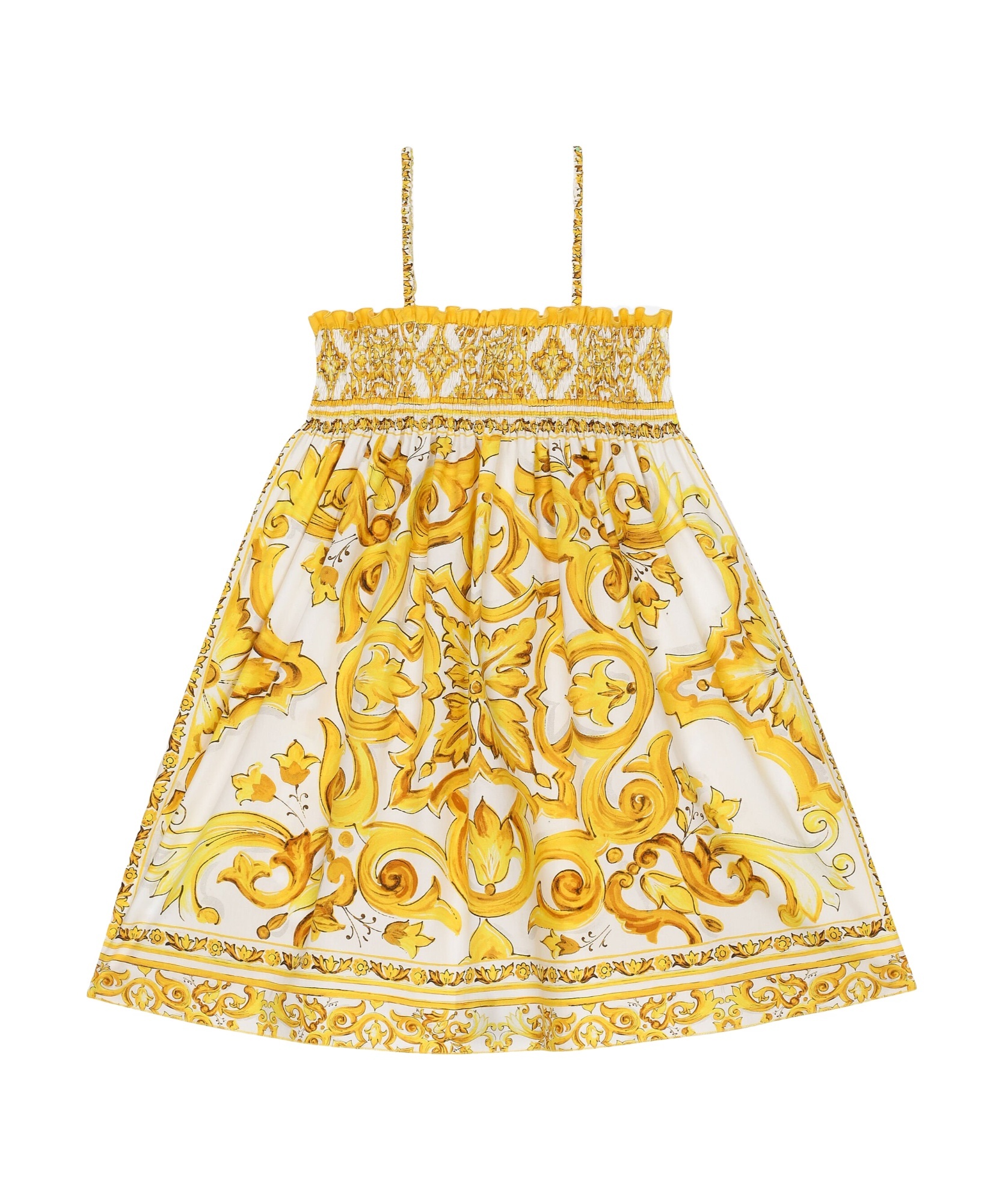 DOLCE & GABBANA MAJOLICA THIN-STRAP DRESS 