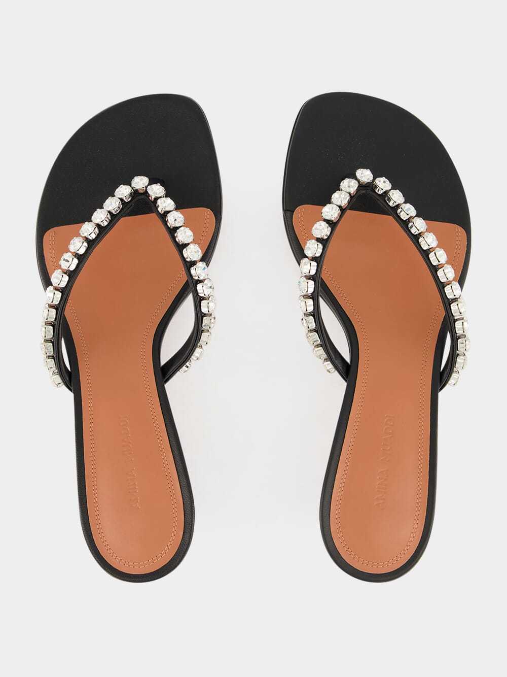 Amina Muaddi Open-toe High-heeled Sandals In Black