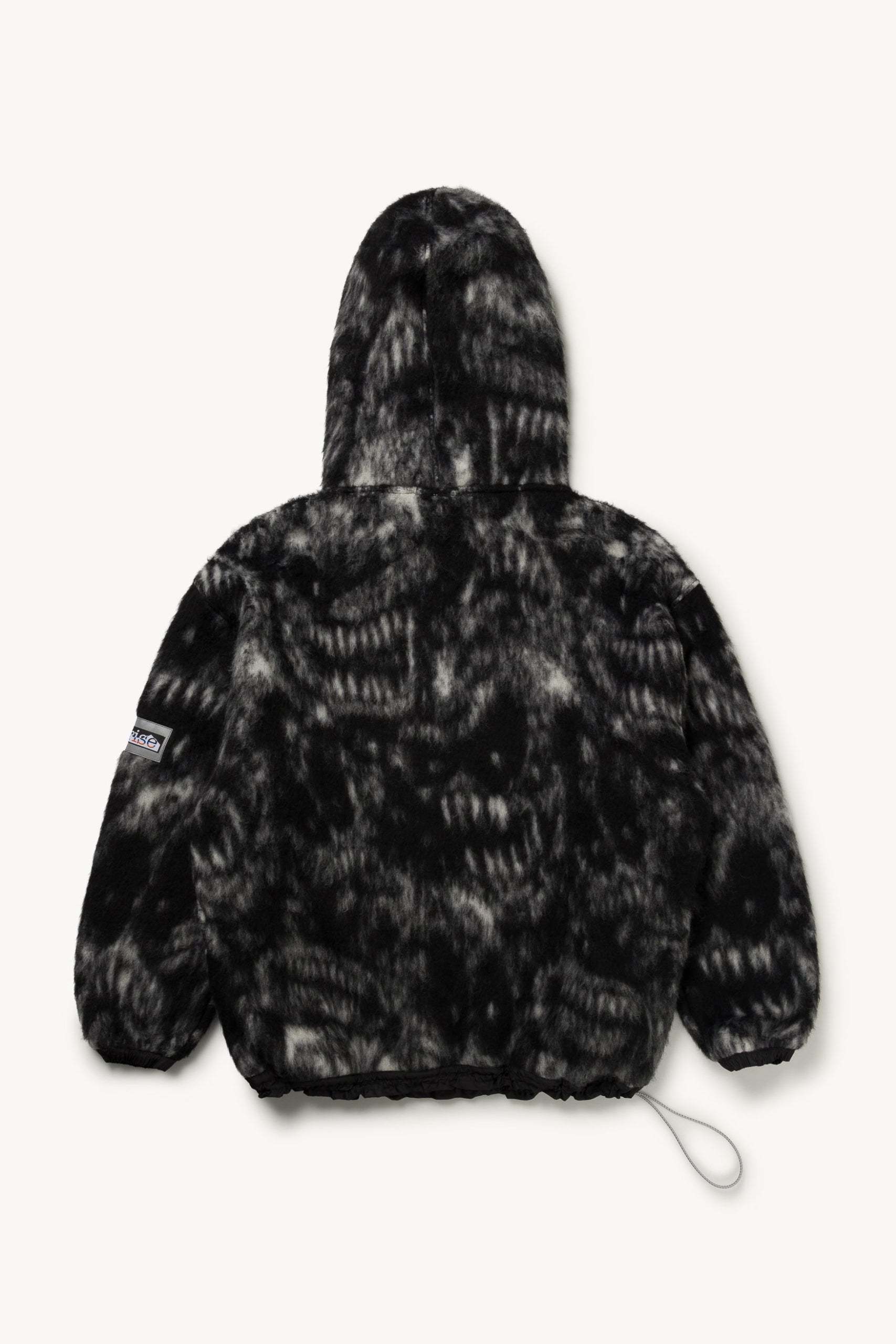 Aries Logo-patch Drawstring Hoodie In Black