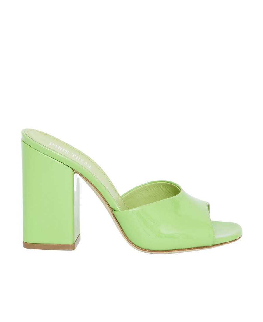 Paris Texas Women's Raffia & Canvas Anja Slip Ons Sandal In Green