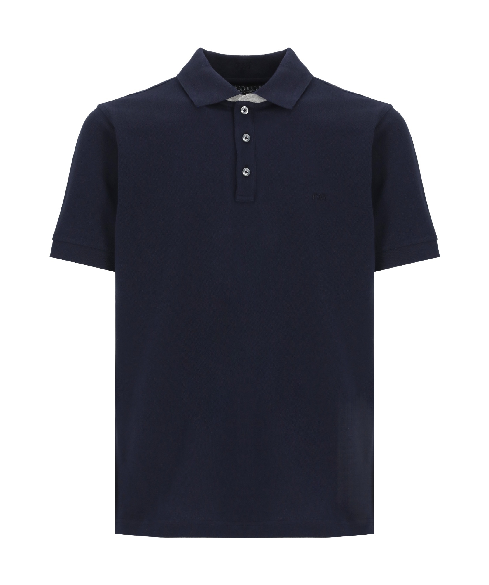 Fay Men Short-sleeved Cotton Polo Shirt In Black