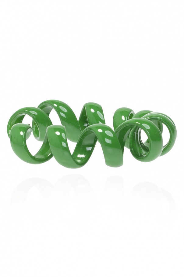 Bottega Veneta Coiled Open-cuff Bracelet In Green