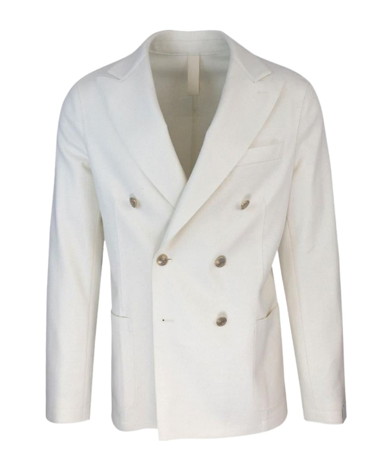 Eleventy Long-sleeved Suit Coat In White