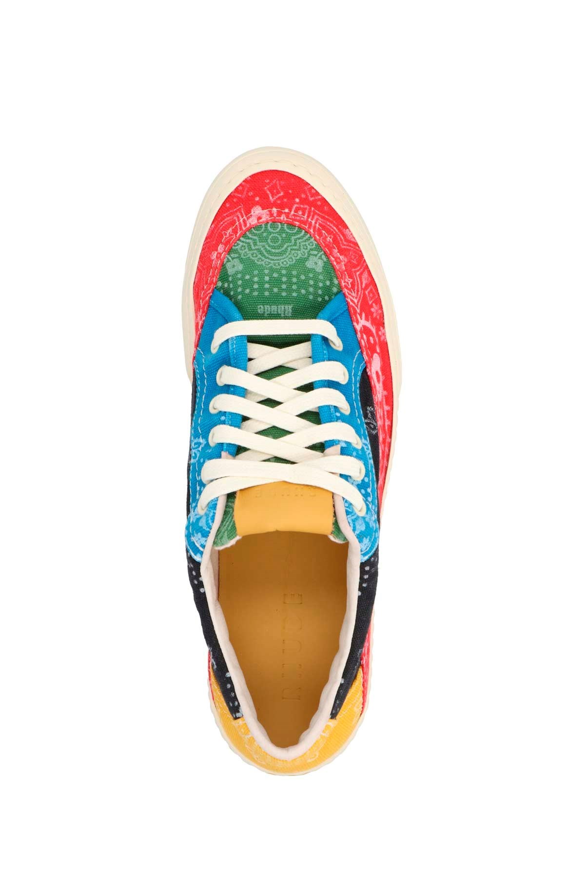Rhude Bandana Print Sneakers In Nude