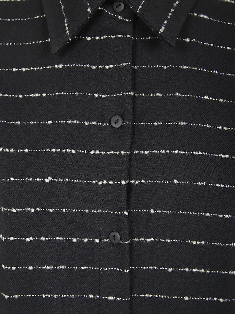 Maria Calderara Buttoned Striped Dress In Black