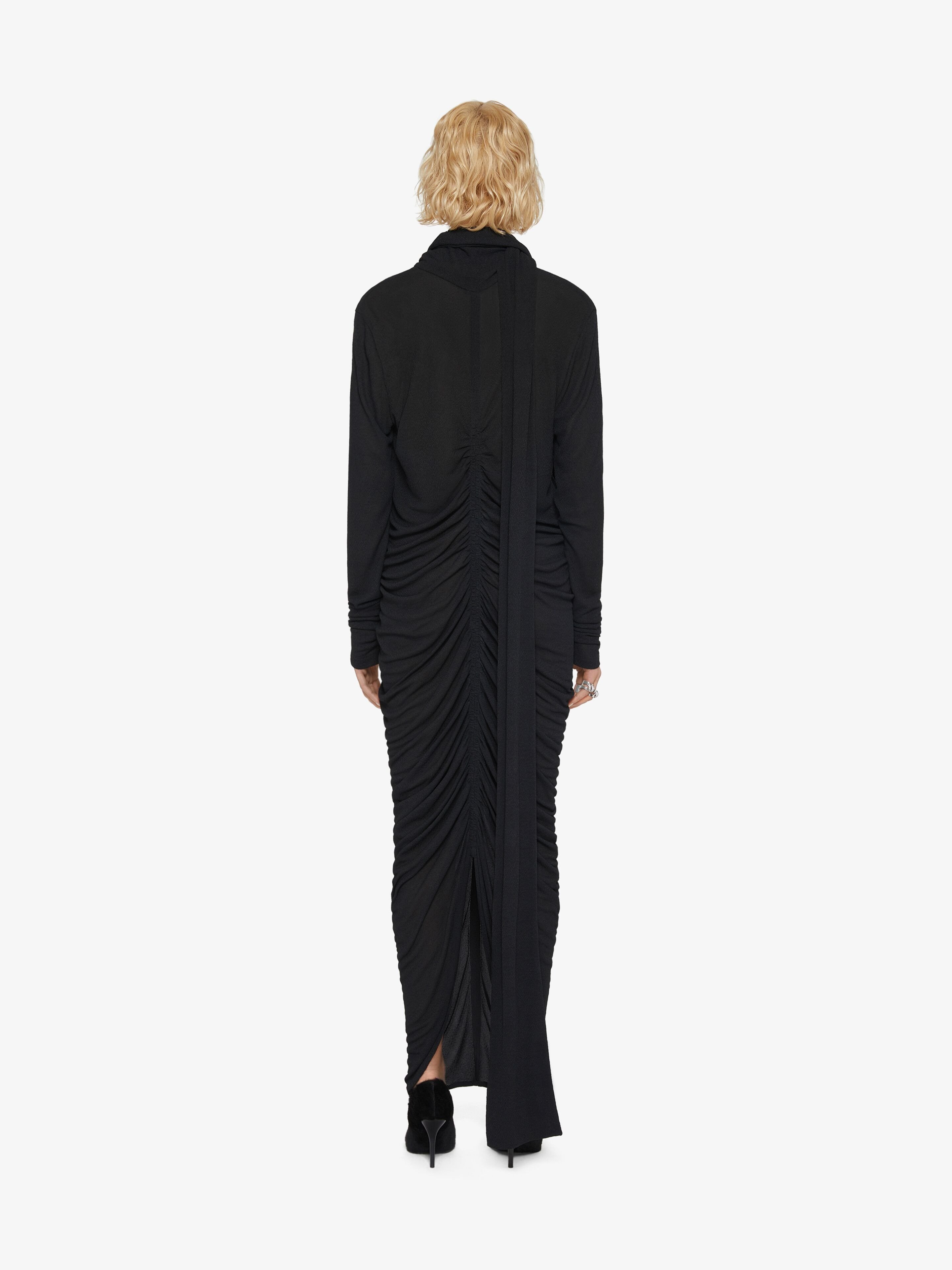 Givenchy Draped Long Dress In Black