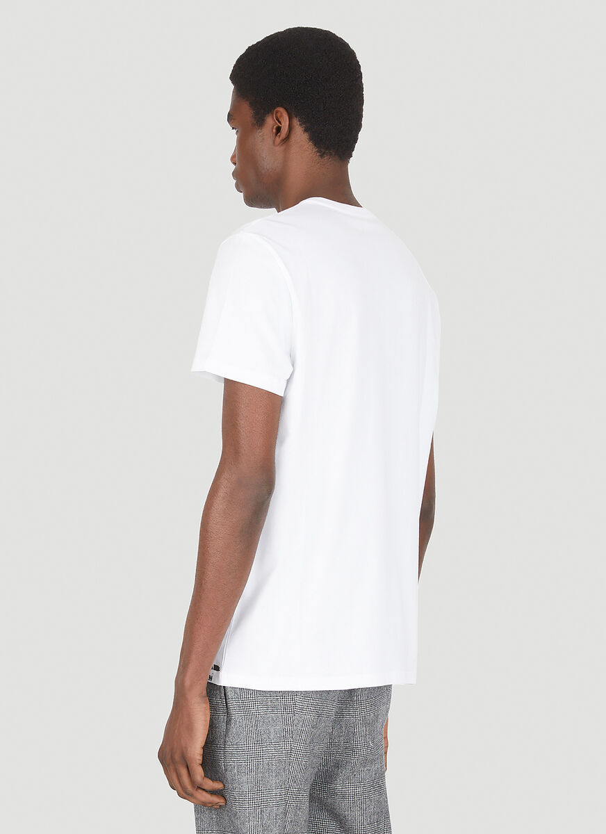 Alexander Mcqueen Mcqueen Grafitti Logo Cotton T-shirt In White