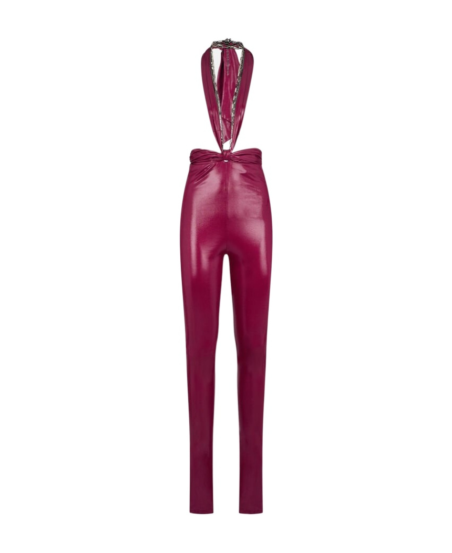 Shop Attico The  Neck-strap Leggings In Red
