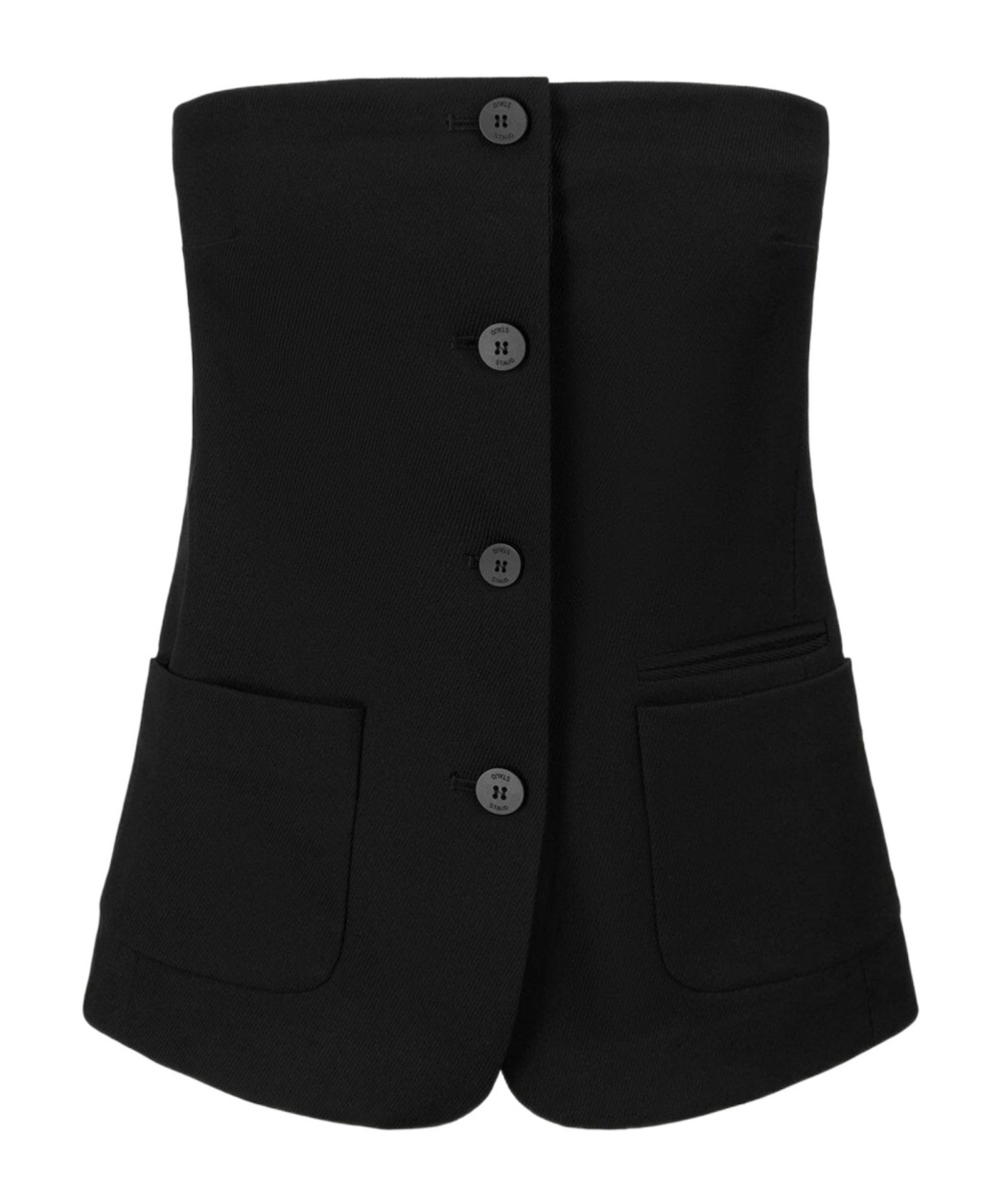 Shop Staud Strapless Brigade Top In Black