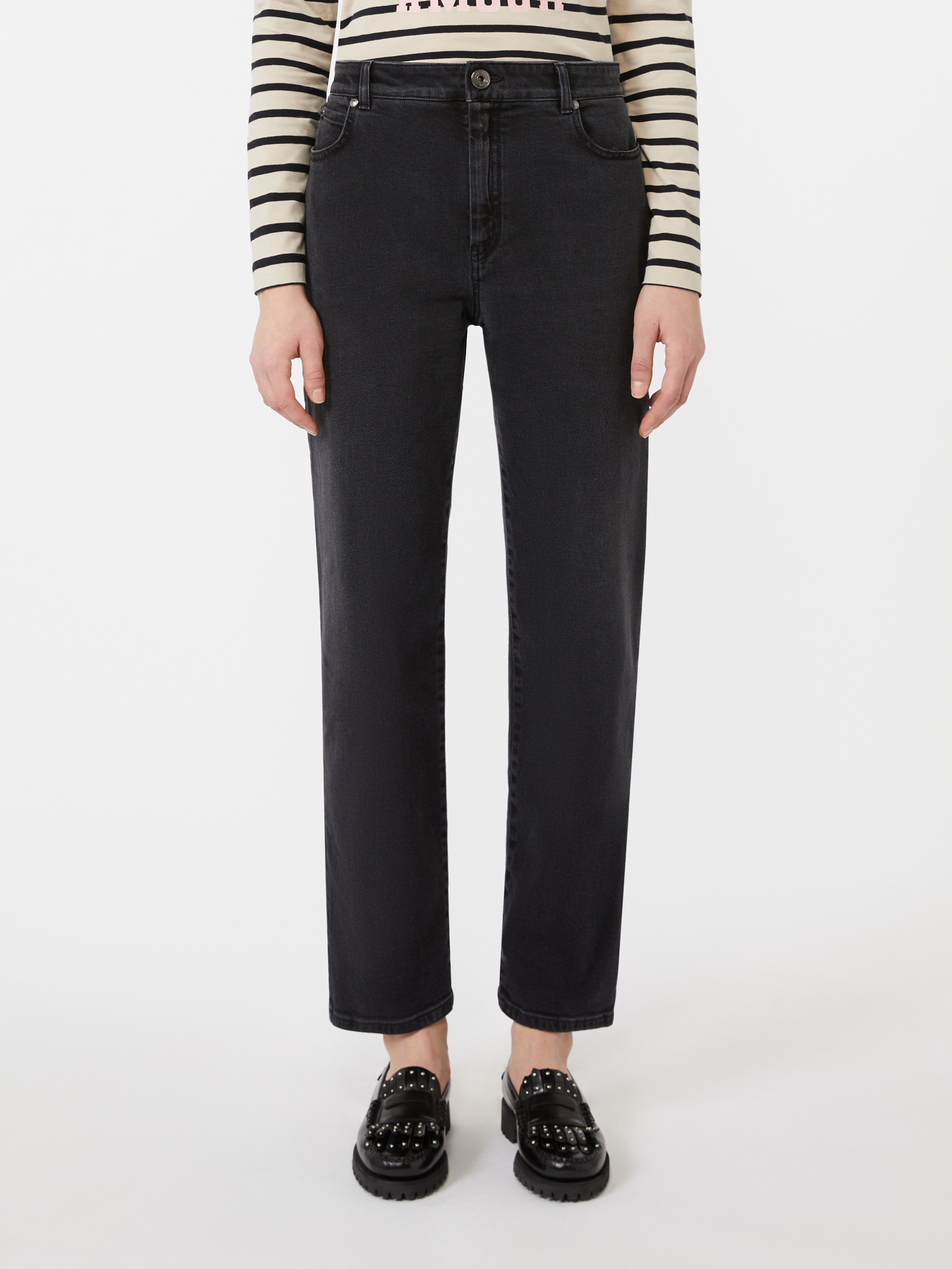 Weekend Max Mara High-rise Straight Jeans In Black
