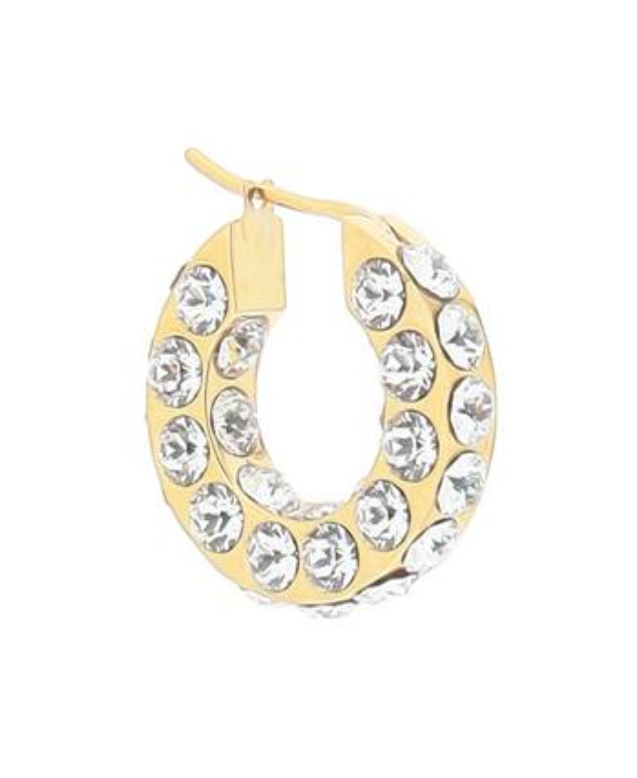 Amina Muaddi Ring Earring In White