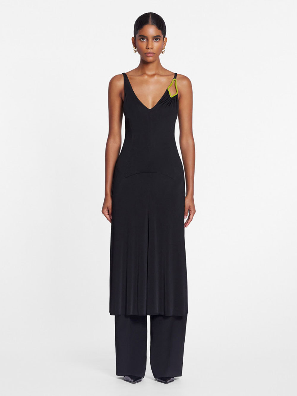 Lanvin Eyelet-detailing Dress In Black