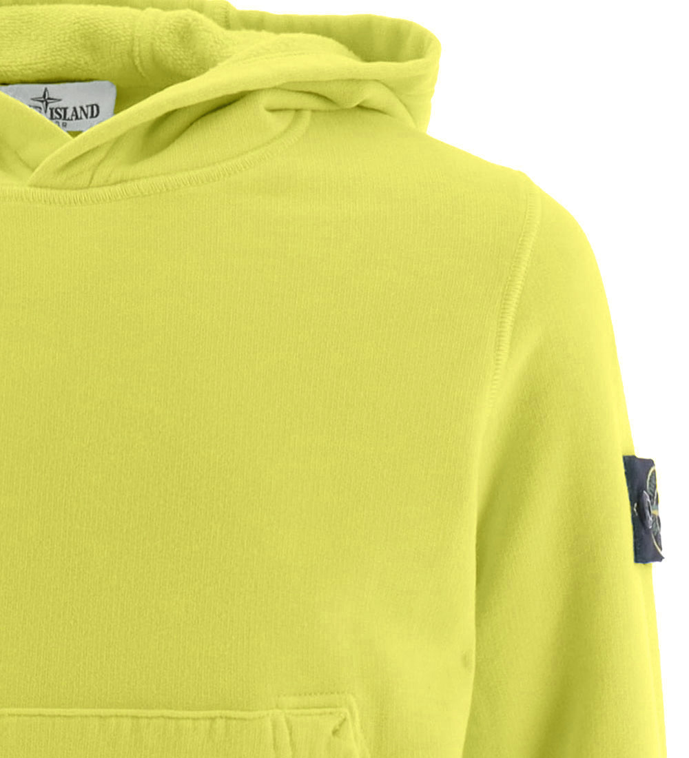 Stone Island Long-sleeved Hooded Hoodie In Yellow