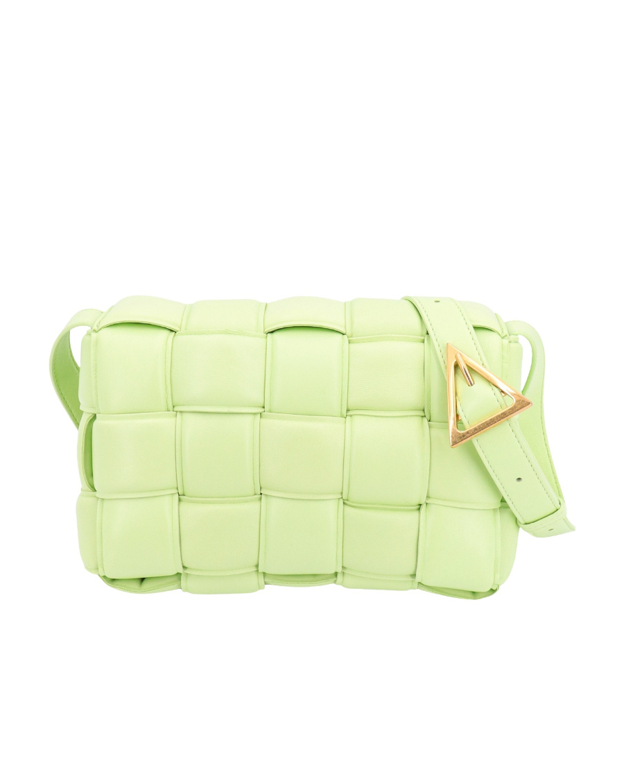 Bottega Veneta Women Padded Cassette Leather Shoulder Bag In Green