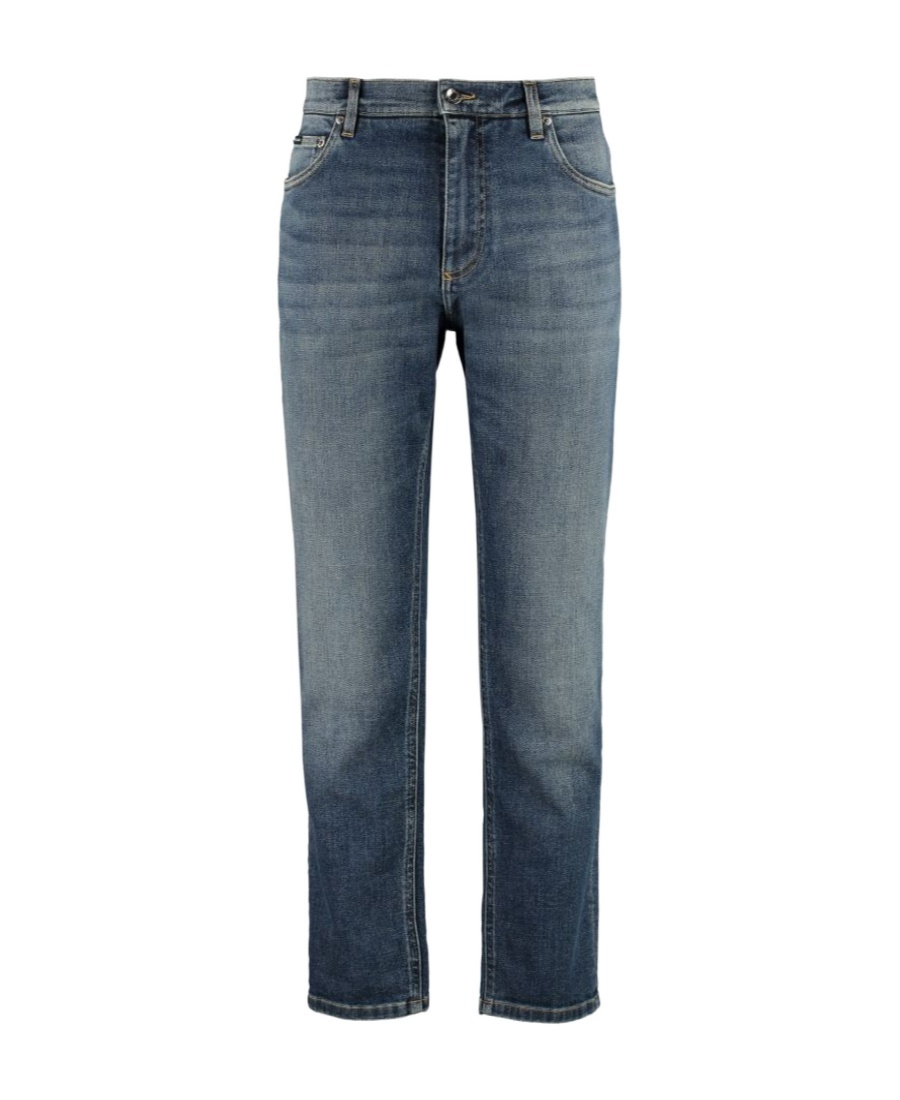 Dolce & Gabbana Slim Fit Jeans In Navy In Blue